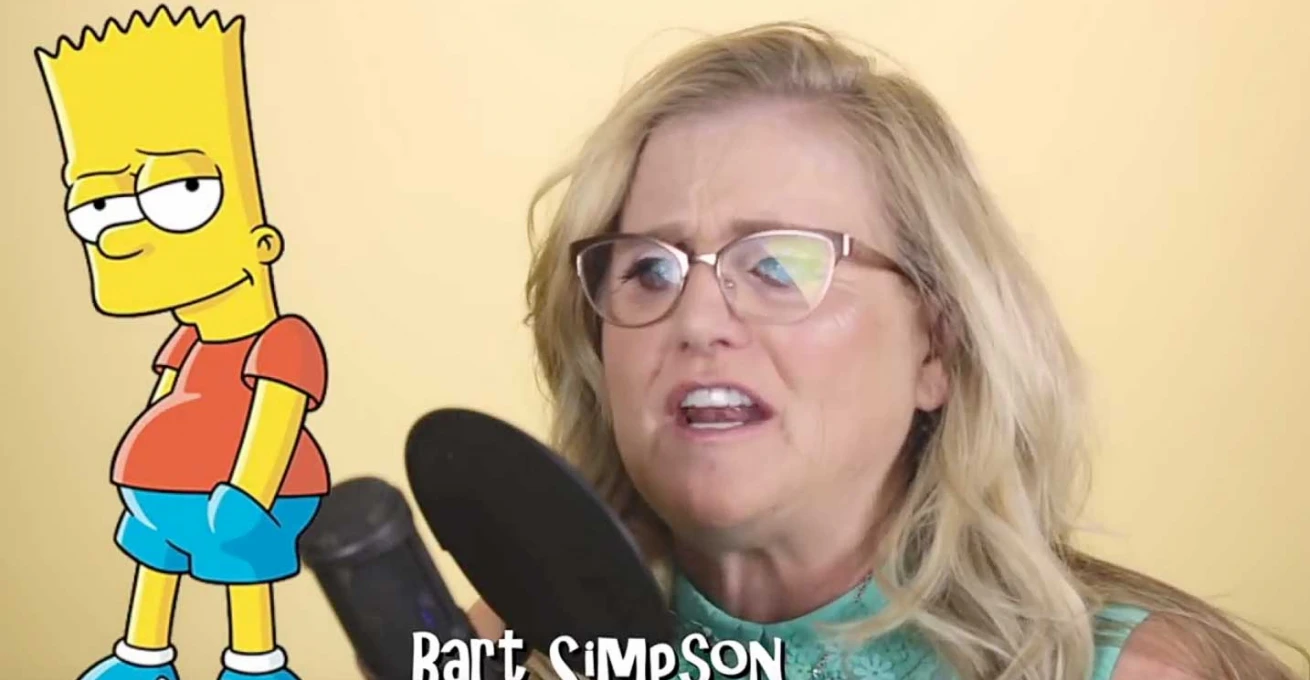 NANCY CARTWRIGHT DOES SEVEN VOICES FROM THE SIMPSONS IN UNDER 40 SECONDS